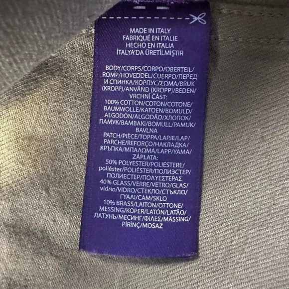 Ralph Lauren Purple Label Women’s 2 Bacall Embellished Denim Military Jacket